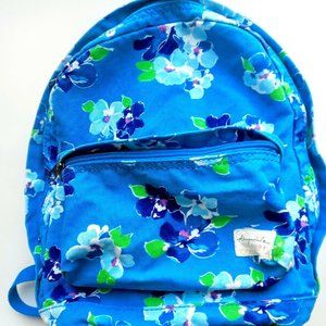 AEROPOSTALE Blue Turquoise Floral Canvas Bag